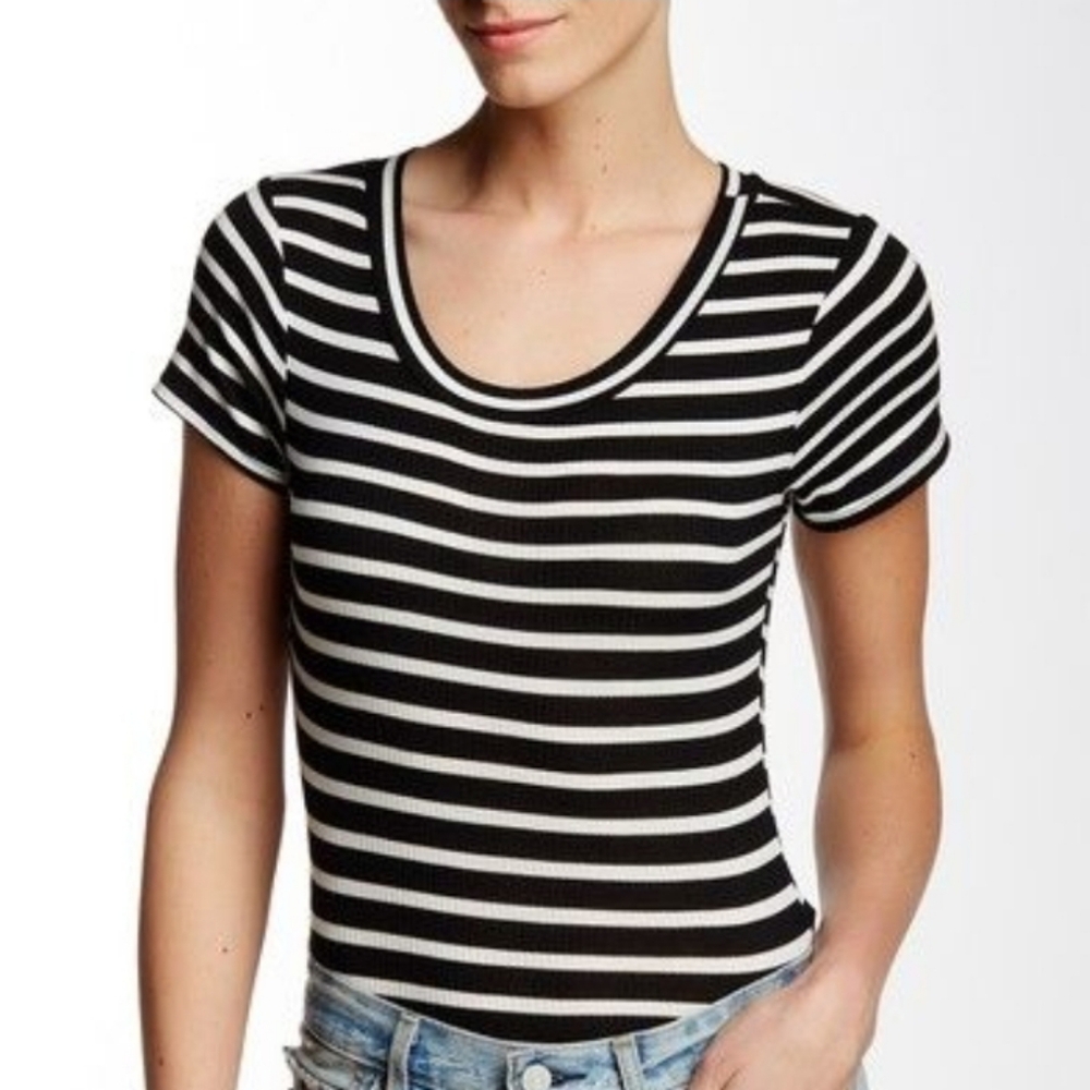 ISO ten Sixty Sherman Striped Bodysuit